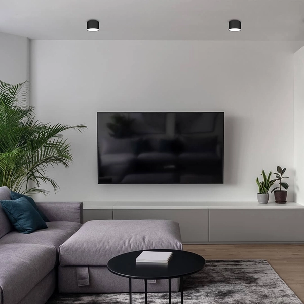 Sufitowa lampa minimalistyczna Dixie plafon do holu czarny