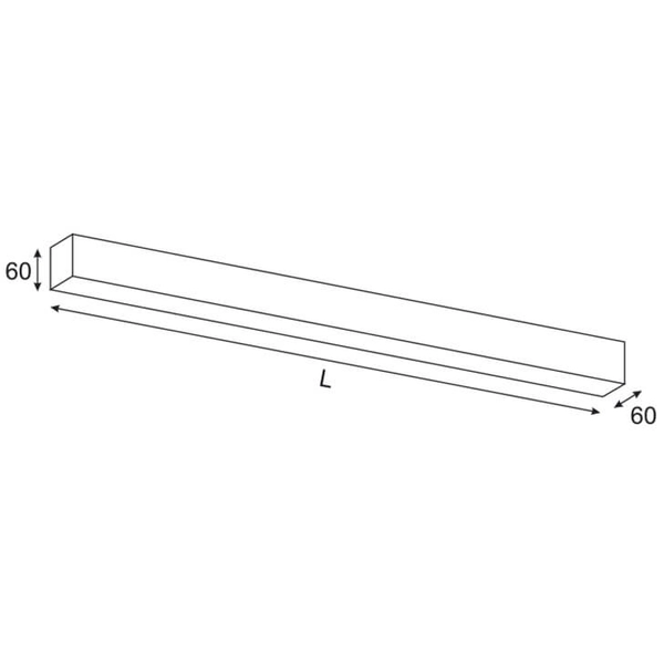 Liniowa lampa ścienna do sypialni Lupinus 6115010103-1 Elkim LED 16W 3000K czarna