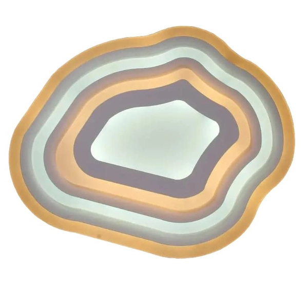 LAMPA sufitowa VEN P-666/5 dekoracyjna OPRAWA plafon LED 74W o nieregularnym kształcie biały