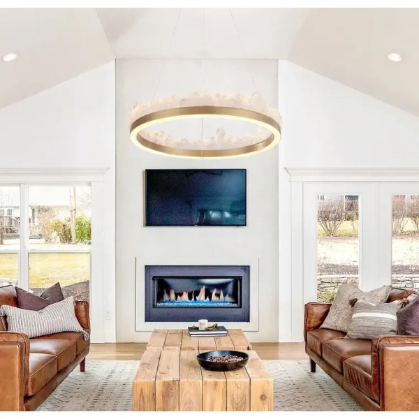 Pierścieniowa lampa wisząca Montana ST-6490P/1 LED 26W 3000K ring złoty