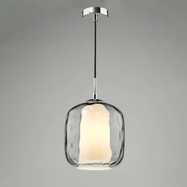 Wisząca szklana lampa Majella MAJ0150 do jadalni przydymiony chrom