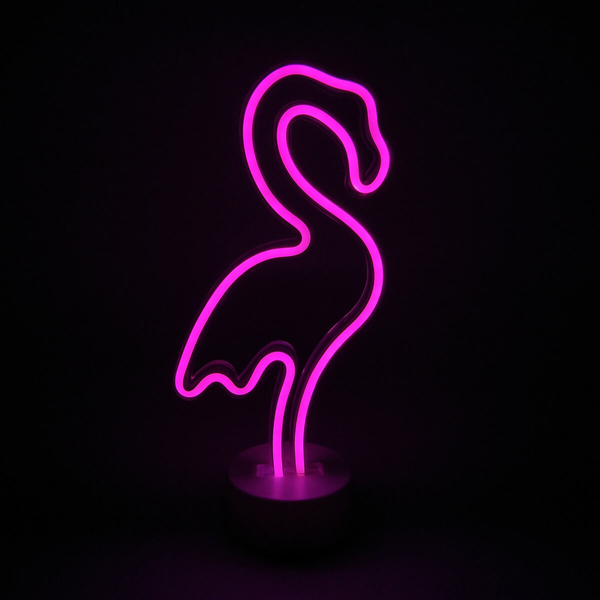Lampka nocna do pokoju dziecięcego Neon FM-NB23 Zumaline LED flaming różowy
