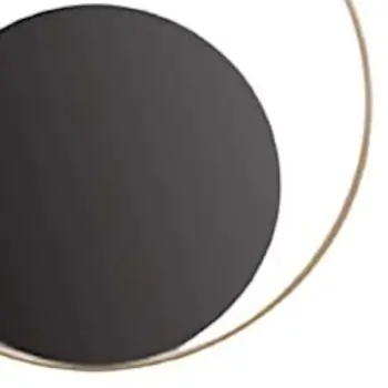 Okrągła lampa ścienna CGEYEBKGD do sypialni czarna złota