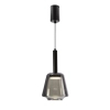 Wisząca lampa loftowa BUENO czarna 31-50441 1xGx53 szklana nad wyspę