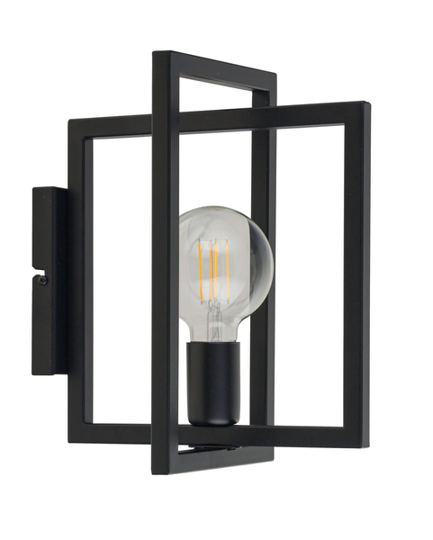 Loftowa LAMPA ścienna EDEN 32239 Sigma prostokątna do przedpokoju czarna