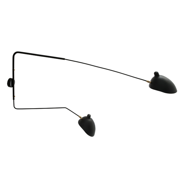 LAMPA ścienna DAVIS MBE0016-2 Italux metalowa OPRAWA kinkiet okrągły na wysięgniku czarny