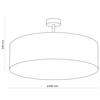Okrągła lampa nasufitowa Rondo 4239 do kuchni round metalowa szara