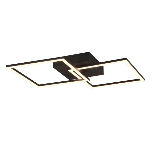 Sufitowa lampa TRAIL R64492132 czarna LED 20W 3000K 44cm kwadratowa
