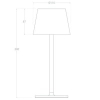 Stołowa lampa Boho ABR-LB-Z-RUSB Abruzzo metal USB dotykowa złota