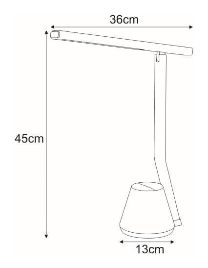 Czarna lampa stojąca Kiki K-BL1066 Kaja LED 8W 5000K organizer na biurko