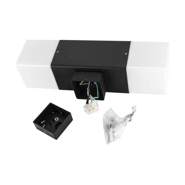 Kinkiet ścienny Gryf 03653 Ideus IP44 góra-dół na balkon czarny biały