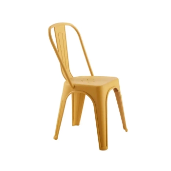 Żółte krzesło do ogrodu PARIS 5900168835856 wys. 86 cm na taras
