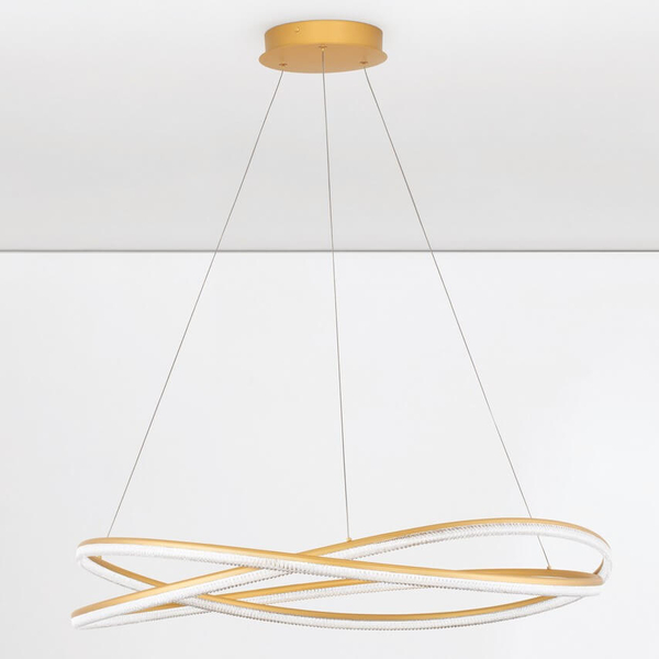 Lampa wisząca nad stół ILAVE LE44324 LED 68W 3000K spirala złota