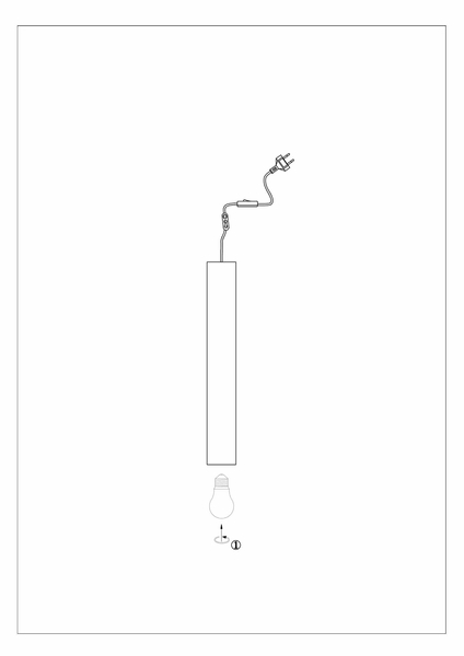Salonowa lampa wisząca Sencillo metalowa tuba mosiądz