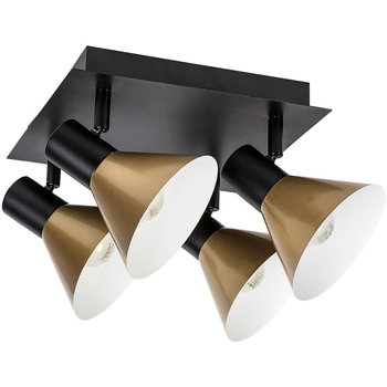 Sufitowa lampa kwadratowa Alvaro 3159 ruchome reflektorki czarne złote