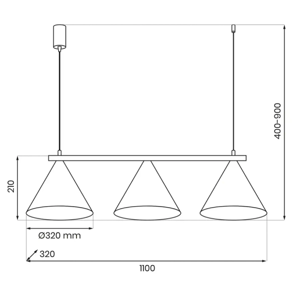 Żyrandol wiszący CAPITAL MLP1532 do jadalni czarno niebieski