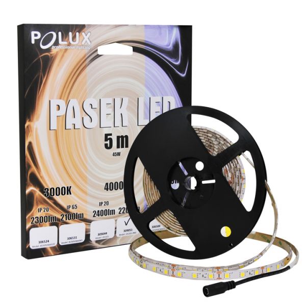 Taśma LED 28W 309051 Polux 2200lm biały pasek 5-metrowy 4000K