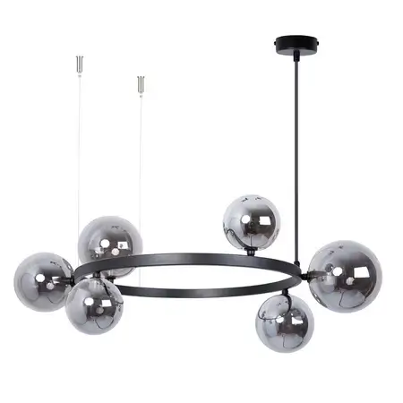Wisząca lampa szklana Bolero 41325 kule balls grafitowe czarne