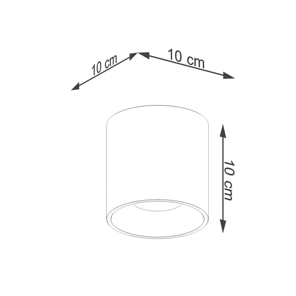 Okrągła lampa sufitowa Orbis SL.1180 tuba metalowa złota