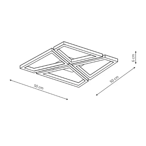 Plafon ledowy Nivra LP-0811/1C WH LED 45W 3000-6000K ramki białe