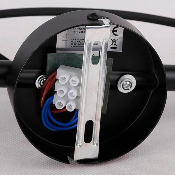 Potrójna lampa wisząca Cox 33-53886 tuba chrom czarna