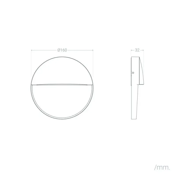 Elewacyjna lampa okrągła Lunaria ABR-LZKO-B LED 6W 2200-4000K IP54 biała