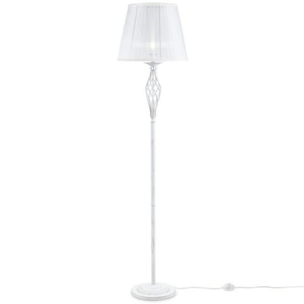 Prowansalska lampa podłogowa Grace ARM247-11-G Maytoni abażur biała
