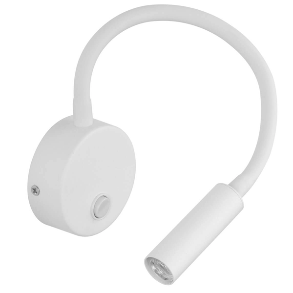 Lampa ścienna Lagos 5921 do sypialni z regulacją tuba biała