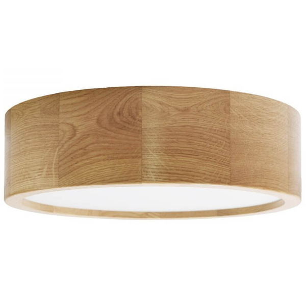 Drewniana lampa sufitowa 137623622082 okrągła z sesnsorem