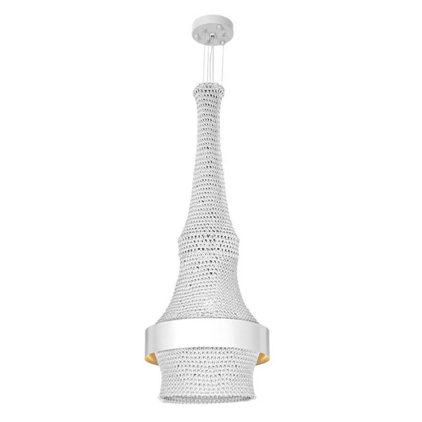 Szydełkowa lampa wisząca Dota 5037 LED 20W 3000K salonowa nad stół biała