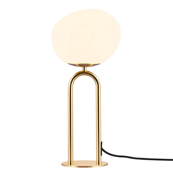 Lampka nocna do sypialni Shapes 2120055035 z wtyczką glamour mosiądz
