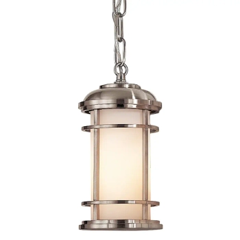 Zewnętrzna LAMPA wisząca Lighthouse FE-LIGHTHOUSE8-S Elstead FEISS klasyczna OPRAWA metalowy ZWIS na łańcuchu IP44 stal biała