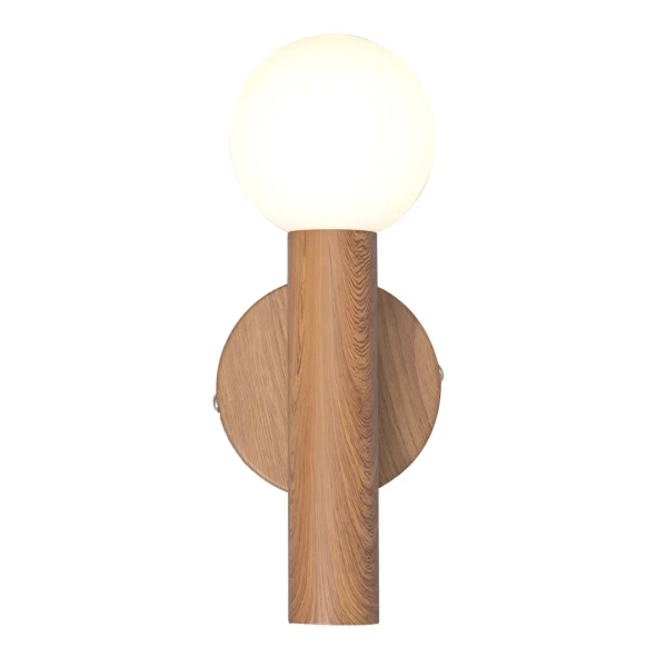 Naścienna lampa kulista Filano WL-33574-1-WD biała brązowa
