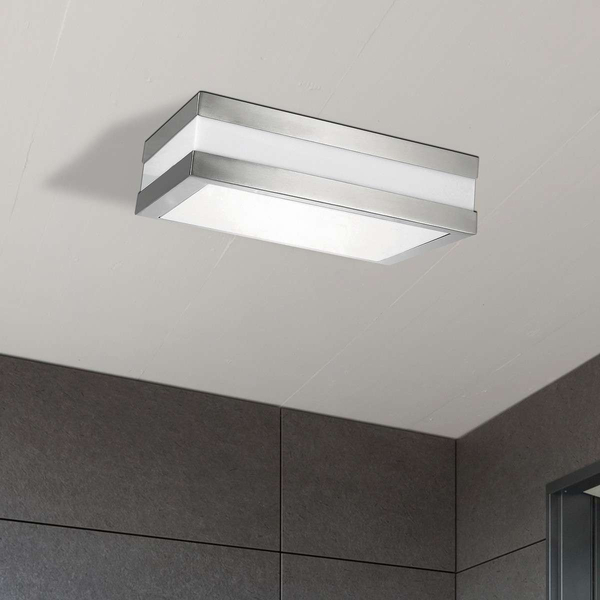 Zewnętrzna LAMPA sufitowa stropowa STUTTGART 8227 Rabalux kwadratowa OPRAWA plafon outdoor IP44 stal nierdzewna