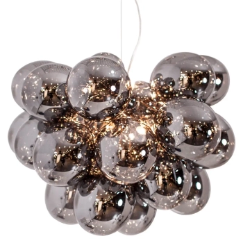 Wisząca szklana lampa Gross Grande 4200650-4505 molekuły przydymione