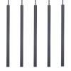 Podłużna lampa wisząca Sopel 5 41458 nad stół grafitowy