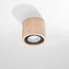 Drewniana LAMPA sufitowa SOL SL.0913 okrągła tuba downlight drewno