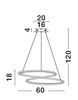 Stylowa lampa wisząca CELAYA LE42761 nad stół LED 40W złota