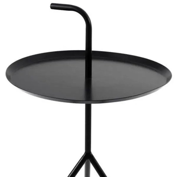 Okrągły stolik kawowy GRACE MH001-CT-B Moos metalowy czarny