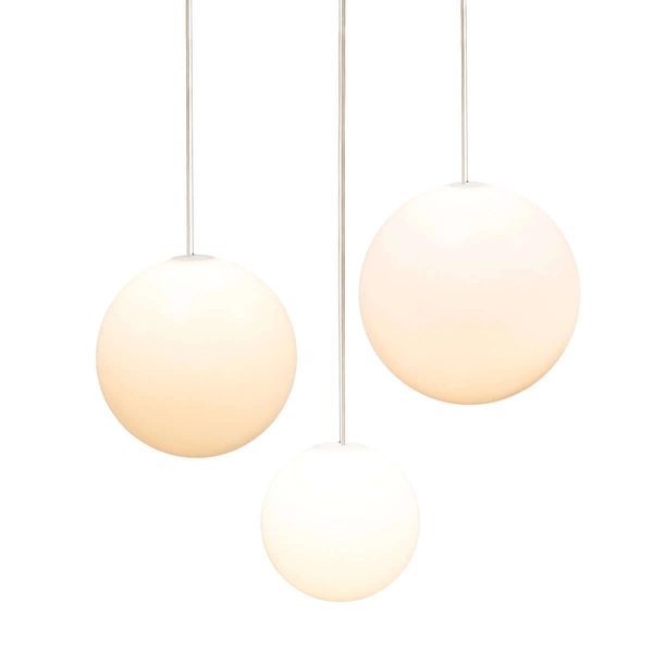 Bańkowa lampa wisząca Pianeta LUMPIA035XXHWNW IP54 na pilot biała