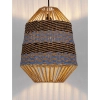 Wisząca lampa boho BELRITO LE45362 pleciona czarna brązowa