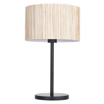 Abażurowa lampa stołowa Longshore 101693 boho beżowa czarny