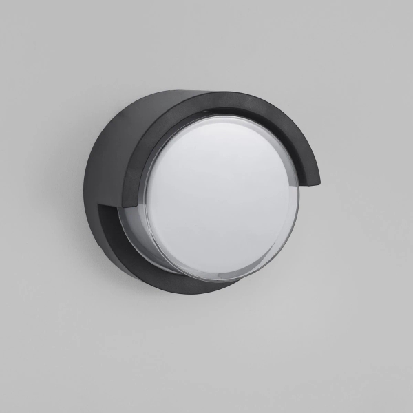 Ścienna lampa na elewację PETIONVILLE szara LE71554 1xLED 12W 3000K IP65 ogrodowa