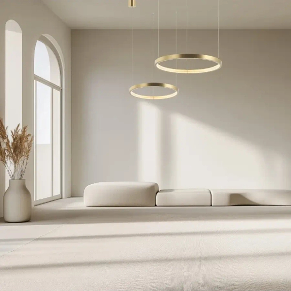 Nad łóżko wisząca lampa 2007 LED 53W 3000K ringowa złoty