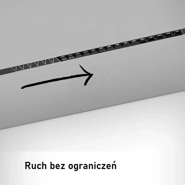 Magnetyczna szyna Magneto Abigali LWQ-1M-TRIM do salonu czarna