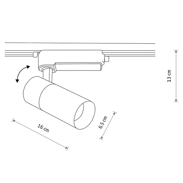 Reflektor do 1-fazowego szynoprzewodu Profile Tinos 10374 Nowodvorski LED 20W 3000K biały