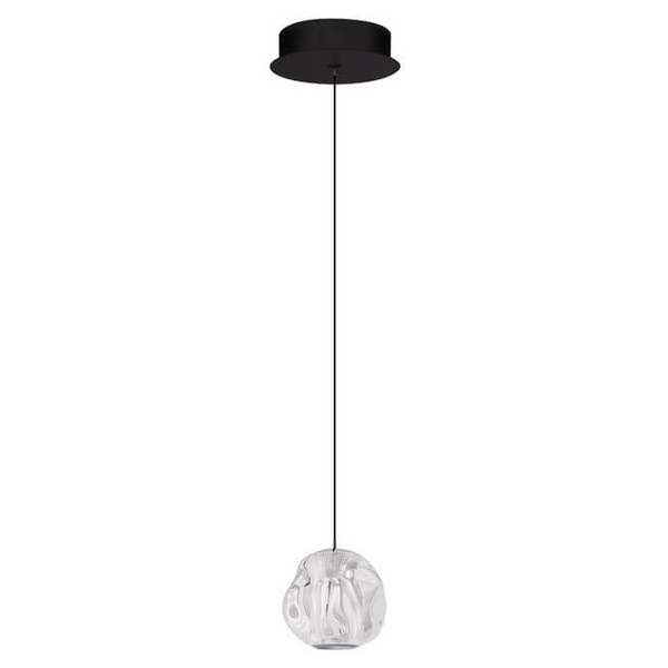 Metalowa lampa wisząca CHEPEN LE44641 LED 6W 3000K czarna chrom