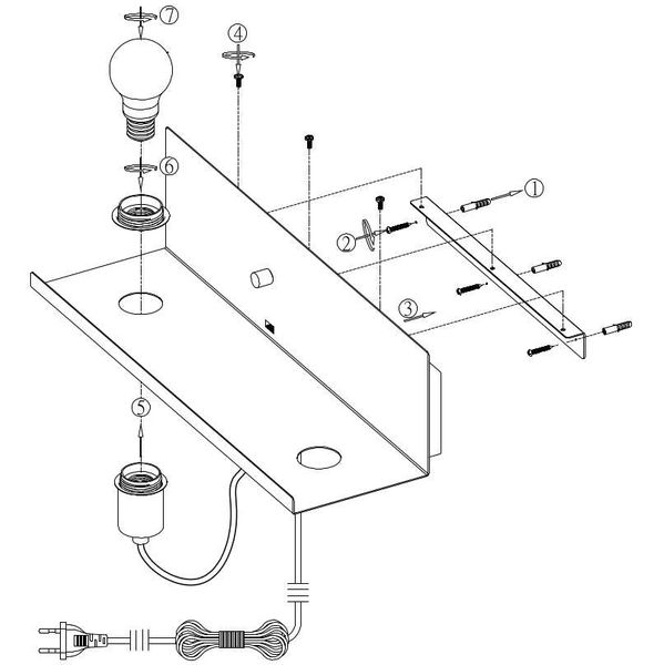 LAMPA ścienna MULTI 107791 Markslojd metalowa OPRAWA półka kinkiet złoty