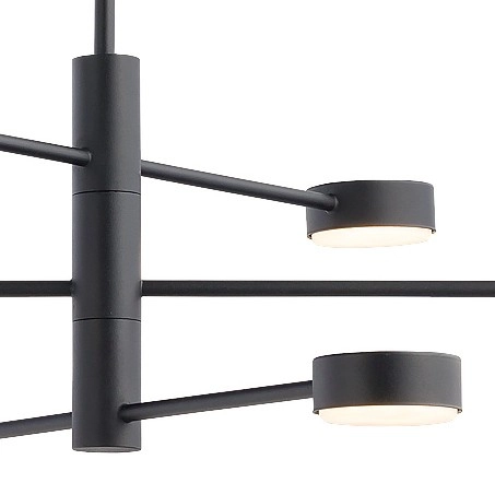 Sufitowa LAMPA regulowana ORBIT 7946 Nowodvorski industrialne molekuły sticks do jadalni czarne