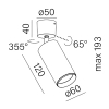 Regulowana sufitowa lampa biała PET next LED 8,5W 3000K podłużna spot 16363-M930-WW-00-13